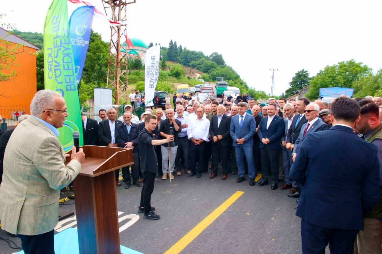 BAŞKAN GÜLER ULUBEY’DE 5 KM’LİK YOLUN AÇILIŞINI YAPTI