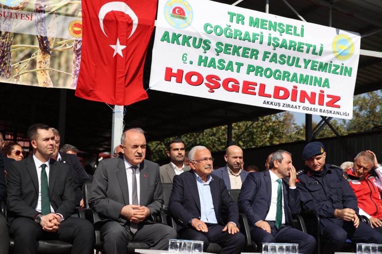 TÜRKİYE’NİN LEZZETİ AKKUŞ ŞEKER FASULYESİNİN HASADI BAŞLADI